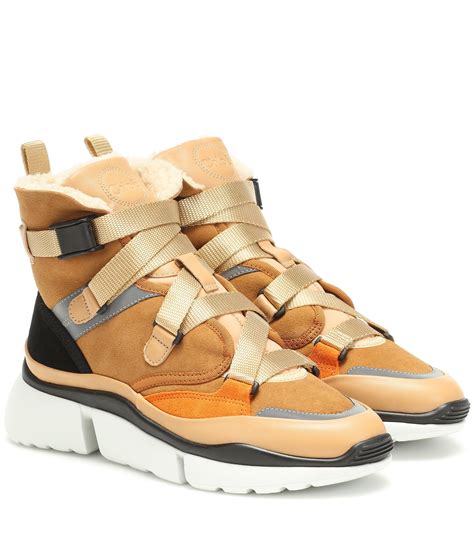 chloe sonnie sneakers high top|Buy Chloé Sonnie High Top 'Brown' .